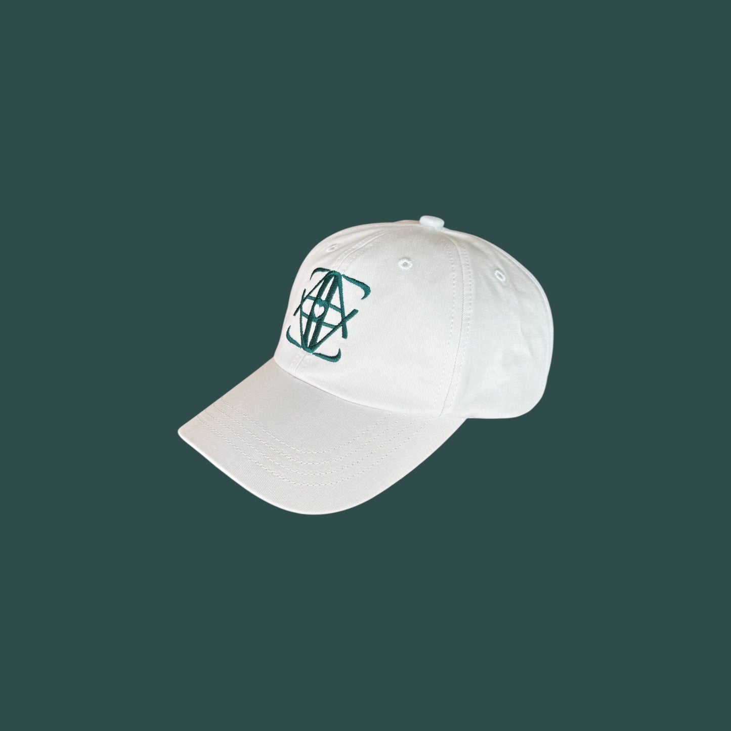 Cream Monogram Cap