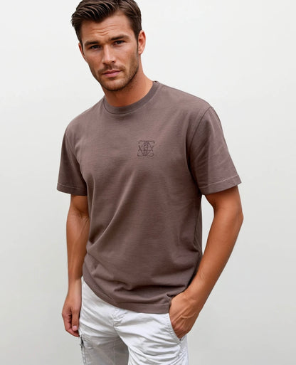 Short-Sleeve Monogram T-Shirt – Maroon