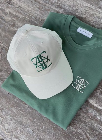 Cream Monogram Cap